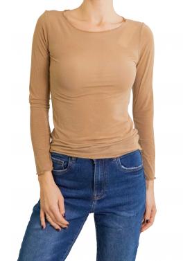 Maglia misto cashmere tinta unita 